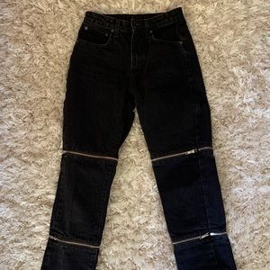 Carmar Black Zipper Jeans